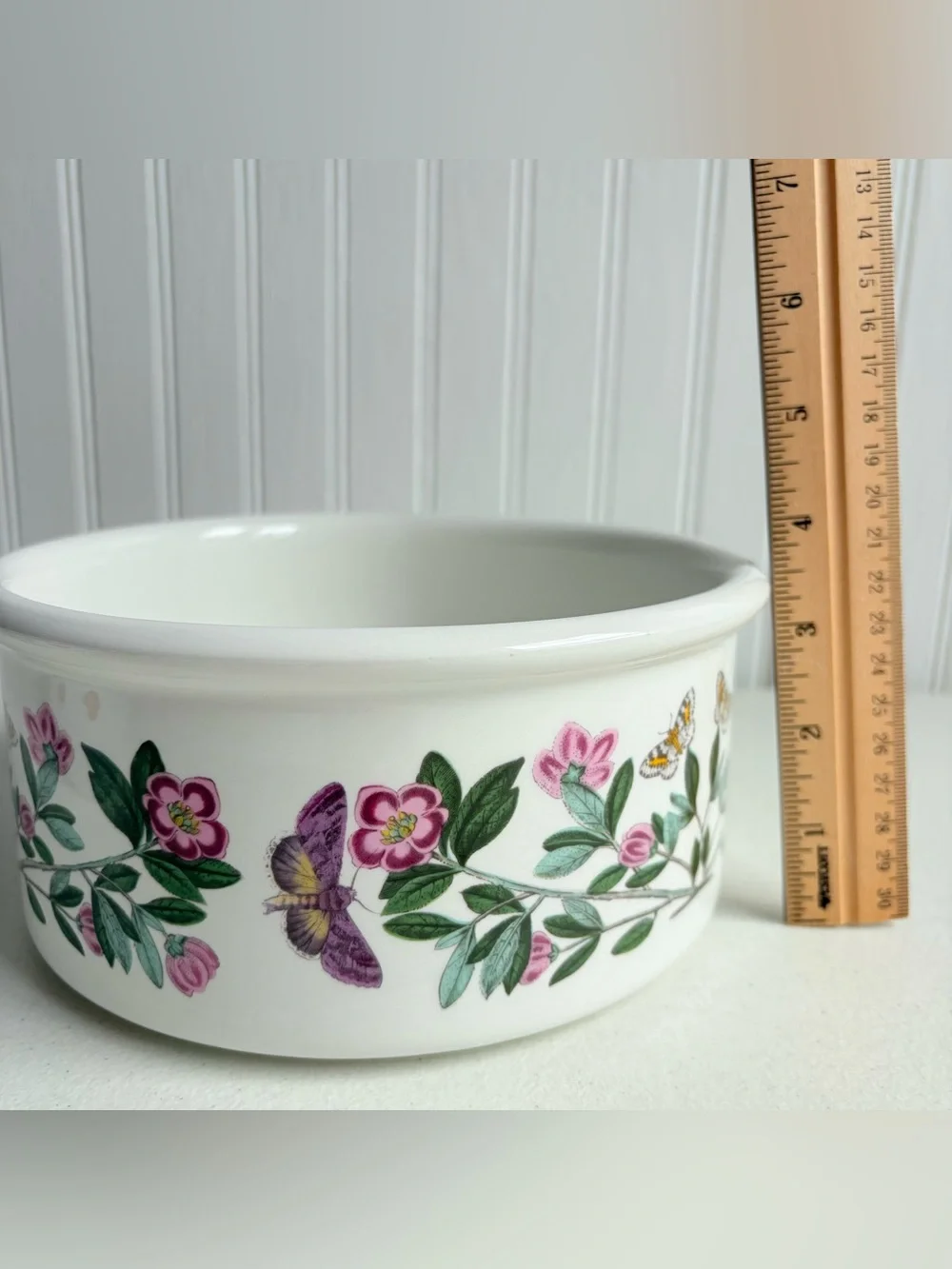 Vintage Portmerion Botanic Garden Rhododendron 7 Inch Round Serving Soufflé Bowl